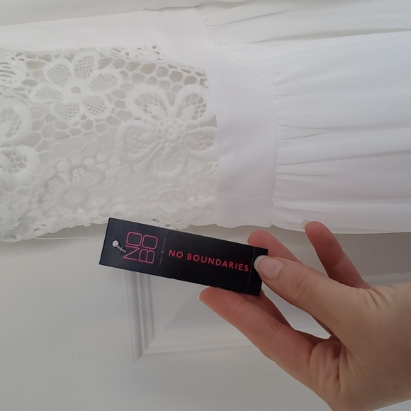 NWT No Boundaries Crochet White Maxi Dress size small - Picture 11 of 13